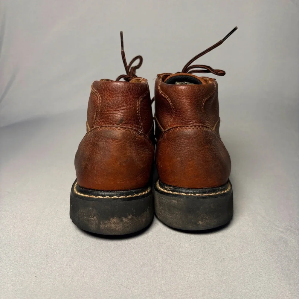 Ariat Mens Brown Leather Moc Toe Lace Up Ankle Boots Style 37720 Size 8.5 M